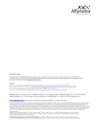 Pdf Brochure Affymetrix Geneatlas System Millennium Science Pdf