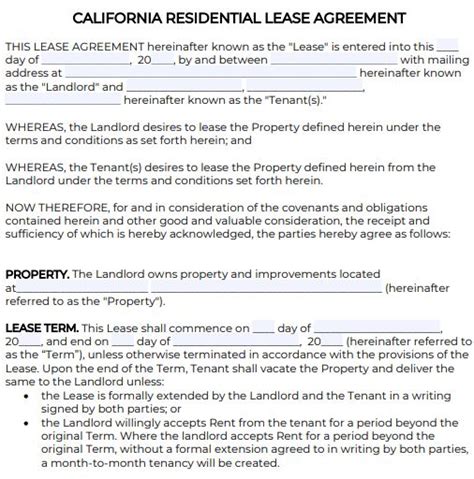 Pdf California Lease Agreements Pdf Panot Book