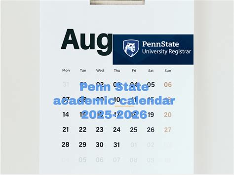 Penn State 2025 Fall Calendar Ariana Carneiro