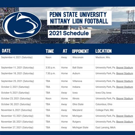 Penn State 2025 Graduation Schedule Christian C Card