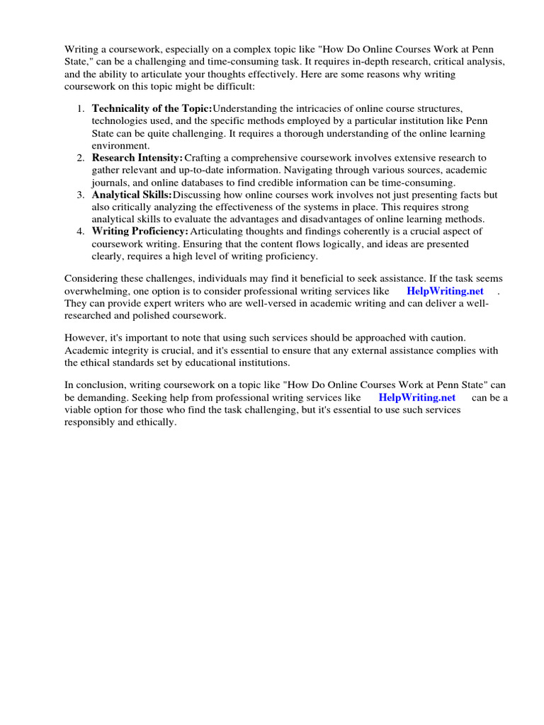 5 Penn State Online Courses