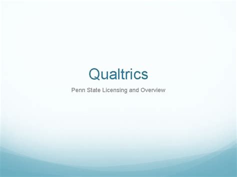 Penn State Qualtrics Survey Tool