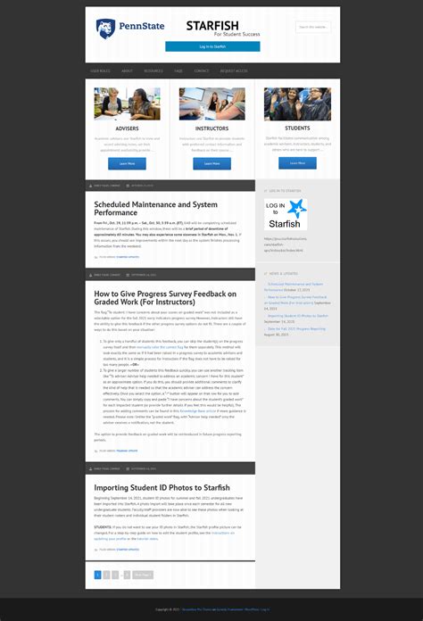 Penn State Starfish Info Website Redesign And Management Emily Fogel