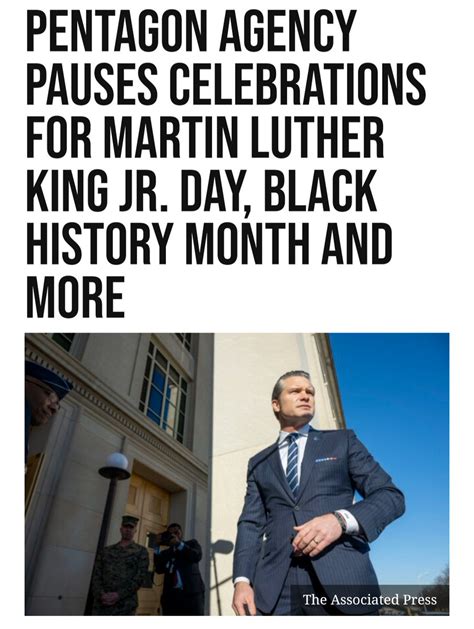 Pentagon Agency Pauses Black History Month Mlk Day Observances