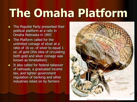 People S Party Populist Platform Omaha Platform Biology