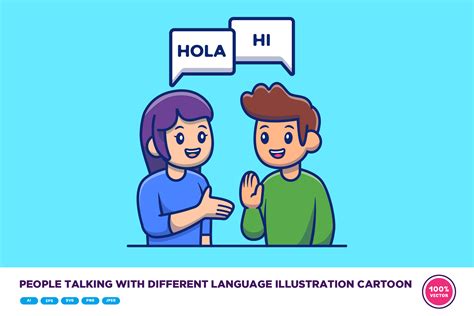 People Talking With Different Language Graphic By Catalyststuff