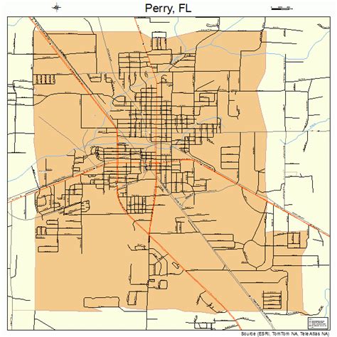 Perry Florida Street Map