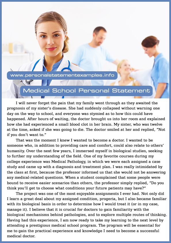 Personal Statement Examples Medical School