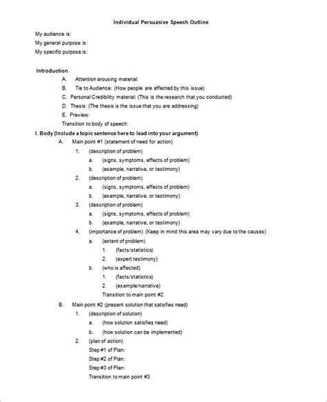 Persuasive Speech Outline Pdf Running Head Misconceptions About