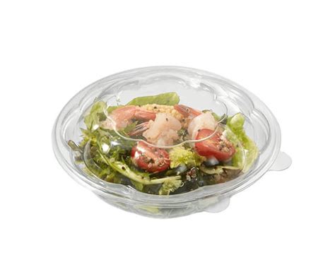 Pet Plastic Disposable Fruit Salad Clear Food Container With Lid Lesui
