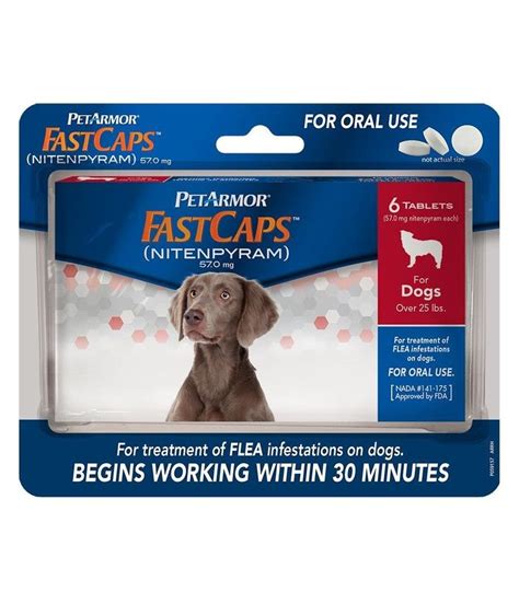 Petarmor Fastcaps Nitenpyram Oral Flea Control Medication 25 Lbs And