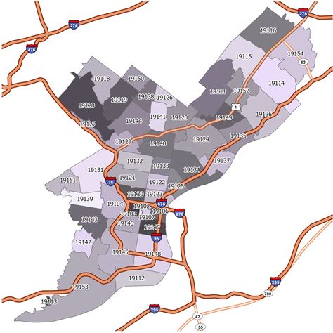 Philadelphia Zip Code Map Printable