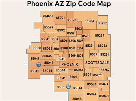 Phoenix Street Map With Zip Codes Phoenix Street Map With Zip Codes