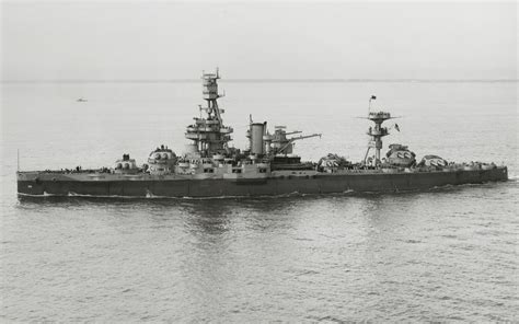 Photograph Of The Uss Texas Bb 35 A New York Class Battleship
