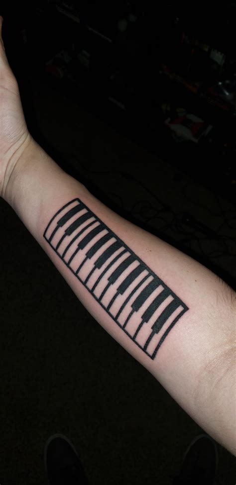 Piano Keys Tattoo Back