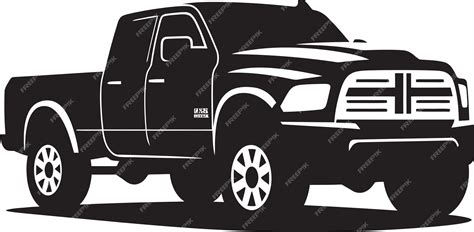 Pickup Truck Adventure In Detailed Vector Art Pickup Truck Vector A Design Element With