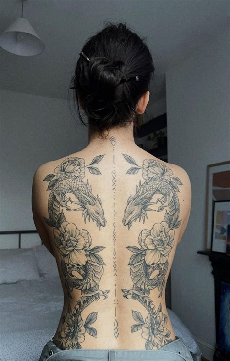 Pin By Kayla On Ink Back Tattoo Women Feminine Tattoos Girl Tattoos