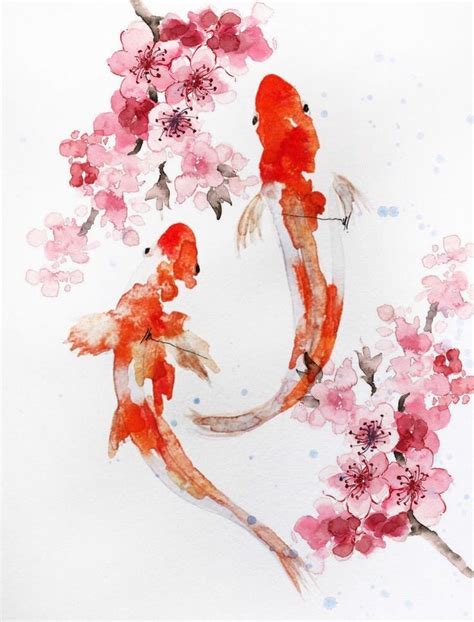 Pin De Helen En Artwork Koi En Acuarela Pinturas Peque As