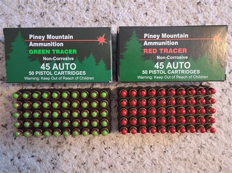 Piney Mountain Ammunition Red Tracer 45 Acp Ammo Enterprise