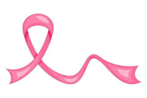 Pink Ribbon Symbol Breast Cancer Awareness Month Vector Image