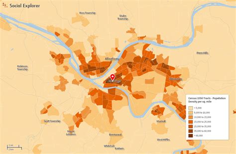 Pittsburgh Population Density Map Pittsburgh