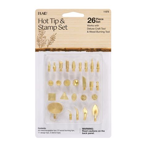 Plaid Wood Burning Tool Tip Set 26 Piece Set In Gold Finish Buy Now With Express International Delivery Gosupps Com