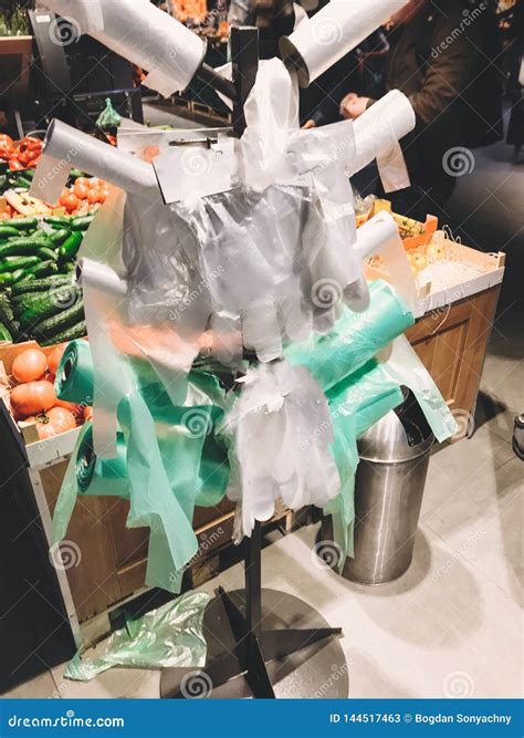 Plastic Bag Produce Stand