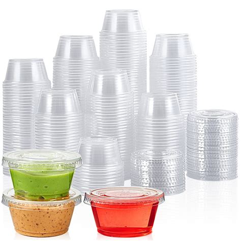 Plastic Condiment Containers Disposable Plastic Souffle Cups With Lids 1 Oz Portion Cups Bulk 1000 Sets For Shots Condiments Sampling Bpa Free Containers Plastic Condiment Containers Disposable Plastic Souffle Cups With Lids 1 Oz Portion Cups Bulk 1000 Sets For Shots Condiments Sampling Bpa Free Containers