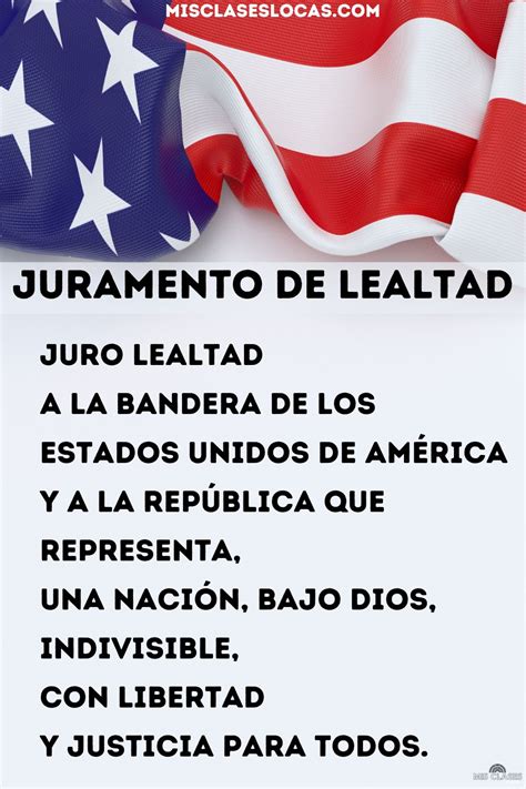 Pledge Of Allegiance In Spanish El Juramento