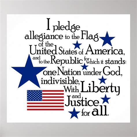 Pledge Of Allegiance In Spanish Poster Zazzle