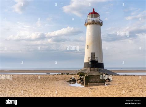 Point Of Ayr Lighthouse On Talacre Beach Wales Stock Photo Alamy