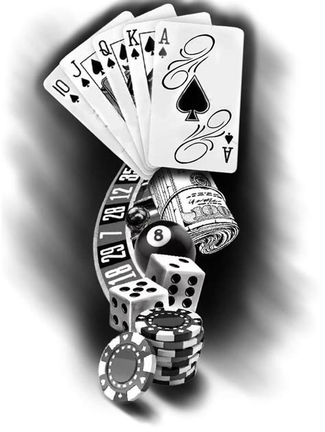 Poker Cards And Chips Tattoo