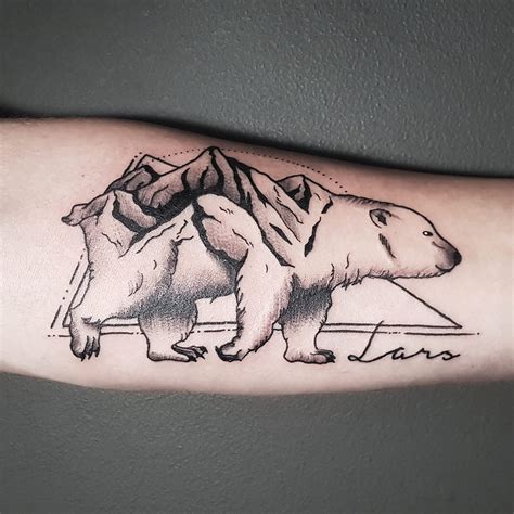 Polar Bear Merged With Mountain By Jesse Truyens Inkursion In Antwerp Belgium R Tattoos