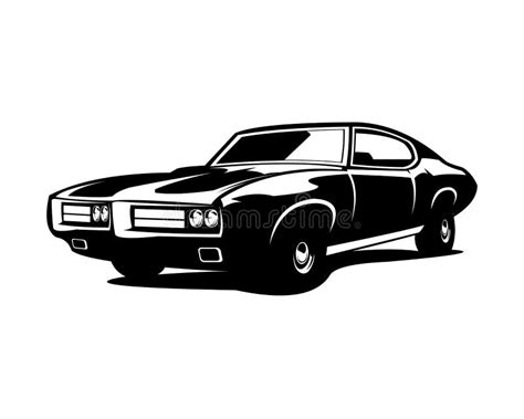 Pontiac Gto Judge Silhouette Legendary Muscle Car Vector Design Of