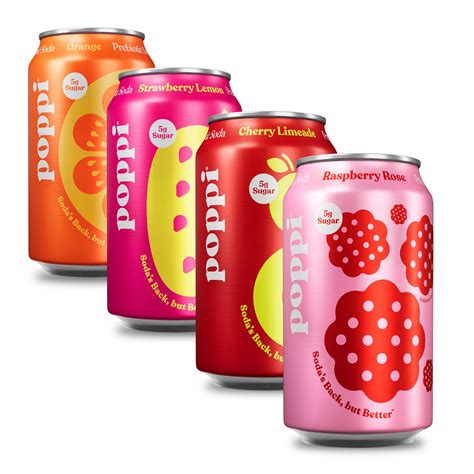 Poppi Prebiotic Soda Short List Variety Pack 12 Oz 12 Pack Cans