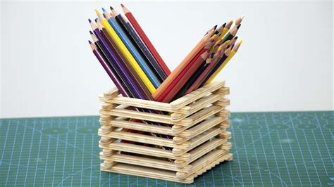 Popsicle Stick Diy Pen Holder A Popsicle Stick Box Papercraft No Popsicle Stick Diy Pen Holder A Popsicle Stick Box Papercraft No