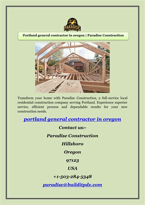 Portland General Contractor Construction Management Portland