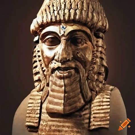 Portrait Of Naram Sin Wearing Royal Akkadian Mask