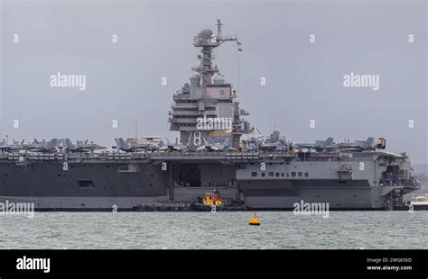 Portsmouth Uk 16Th November 2022 The Uss Gerald R Ford Aircraft