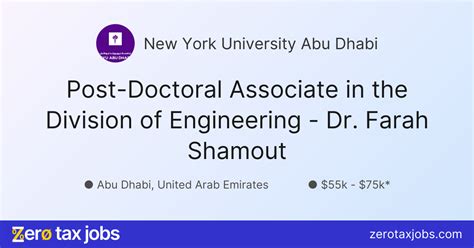 Post Doctoral Associate In The Division Of Engineering Dr Muhammad