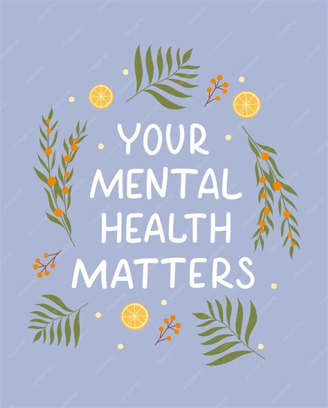 Poster With Handwritten Phrase Your Mental Health Matters Stock