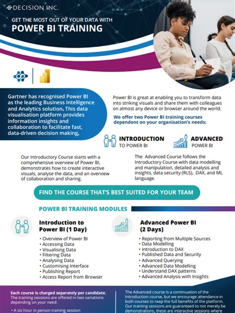 Power Bi Training Brochure Pdf Microsoft Excel Data