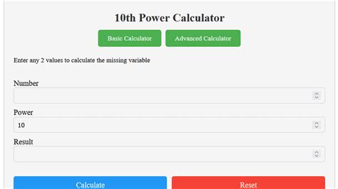 Power Of 10 Calculator