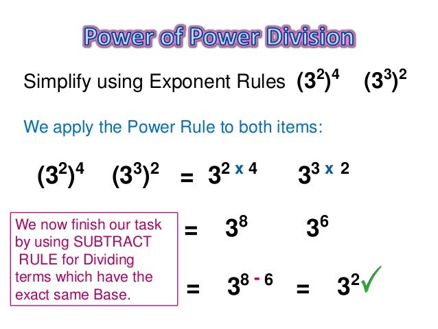 Power Of Power Exponent Rule