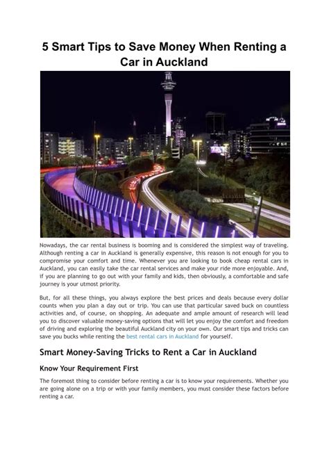 Ppt 5 Smart Tips To Save Money When Renting A Car In Auckland Ppt 5 Smart Tips To Save Money When Renting A Car In Auckland