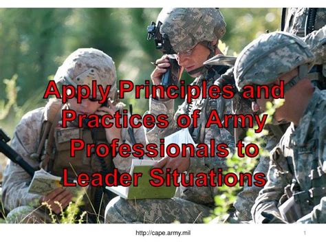 Ppt Apply Principles And Practices Of Army Professionals To Leader Situations Powerpoint Presentation Id 3857543