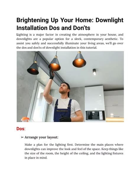 Ppt Brightening Up Your Home Downlight Installation Dos And Don Ts Ppt Brightening Up Your Home Downlight Installation Dos And Don Ts