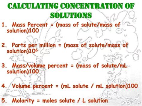 Ppt Calculating Concentration Of Solutions Powerpoint Presentation