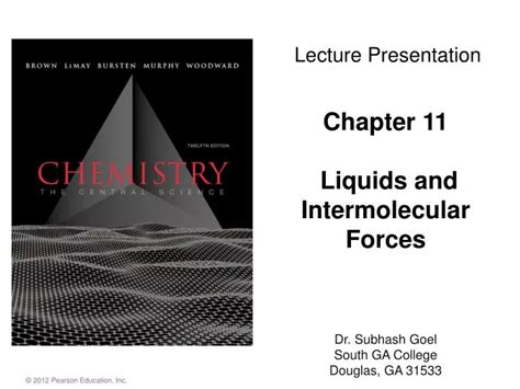 Ppt Chapter 11 Liquids And Intermolecular Forces Powerpoint