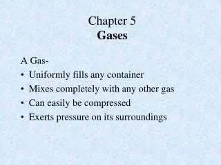 Ppt Chapter 5 Gases Powerpoint Presentation Free Download Id 943824